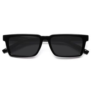 Trendy Rectangle Sunglasses for Men Women Polarized Retro Small Chic